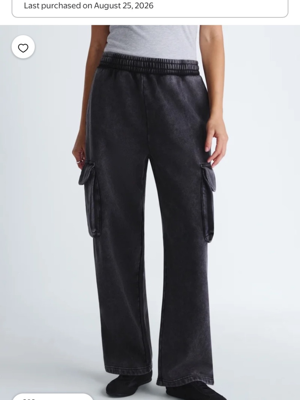 Scoop NYC Black Wide-Leg Cargo Pants with Elastic Waist